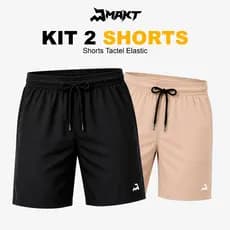 Kit 2 Shorts Masculino Treino Corrida Academia Bermuda Praia Mauricinho Tactel Futebol