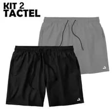 Kit 2 Shorts Masculino Treino Corrida Academia Bermuda Praia Mauricinho Tactel Futebol