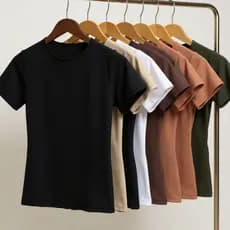 Blusa Feminina Suplex Manga Básica Manguinha Camiseta Manga Curta
