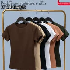 kit 2 Blusas Suplex Manga Básica Feminina Manguinha Premium Compressao Aesthetic Academia Dia a Dia
