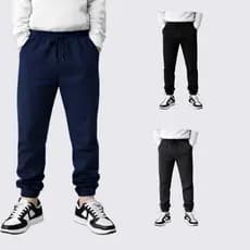 Kit com 3 Calças Moletom Masculina Skinny Peluciada Academia