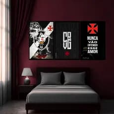 Quadros Decorativas Trio Vasco Para Decoração de sala quarto full hd premium 120x60 grande hall
