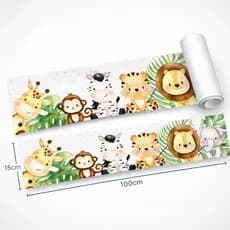 Faixa Decorativa Infantil P/ Quarto De Menino Safari Papel de Parede Promoção