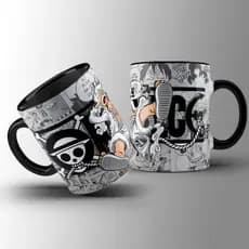 Caneca Anime One Piece Luffy Gear 5 Personalizada Porcelana ou Plástico