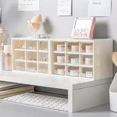 Caixa Organizadora 6 Espaços 12x10x12.5cm Polipropileno