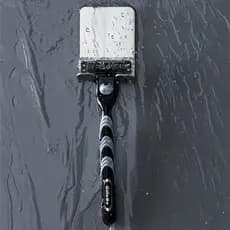 2 Kit Suporte Barbeador Lâmina Barbear Gancho Aço Inox Multiuso Adesivo