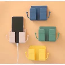 Suporte de parede multifuncional de carregamento, caixa de armazenamento para organização, controle remoto Branco