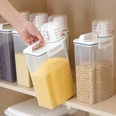 Pote Hermético 2.5L Com Copo Medidor Bico Dosador Cozinha Mantimentos Lavanderia Multiuso SAZ