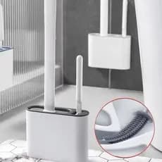 2 em 1 Escova de Silicone para Vaso Sanitário - Base de Banheiro Privada, Alta Eficiênci London design