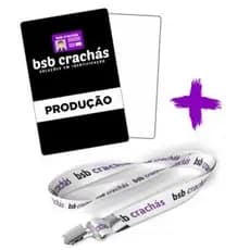 Kit 4 Credenciais em PVC + 4 Cordões Personalizados