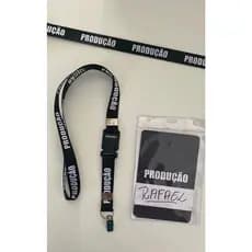Kit Credencial de Evento Personalizável + Cordão + Capa Protetora | Bsb Crachás