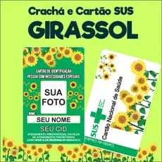 Crachá Girassol Deficiencias Ocultas e TEA