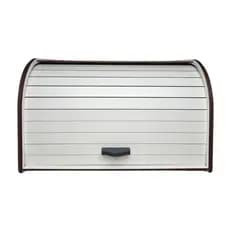 Porta Pão de Madeira  Tampa Retrátil Branco - Decoração Premium Cozinha Cesto de Biscoitos