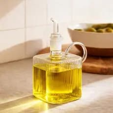 Galheteiro Azeite 300ml Vidro Borossilicato Antigotejamento Porta Azeite Vinagre Cozinha Gourmet