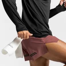 [MAOINGMEN] Short Masculino Esportivo de secagem rápida Calções esportivos masculinos de ginástica de três pontos Calças