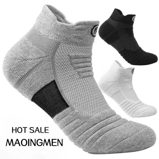 [MAOINGMEN] Meias de Futebol Masculino Meias de Basquetebol de Toalha Espessada Meias Esportivas de Corrida ao Ar Livre