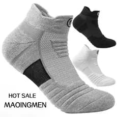 [MAOINGMEN] Meias de Futebol Masculino Meias de Basquetebol de Toalha Espessada Meias Esportivas de Corrida ao Ar Livre