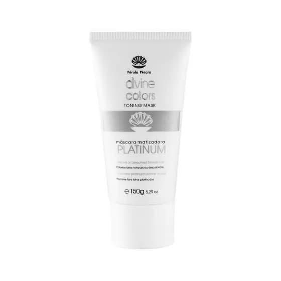 Máscara Matizadora Platinada, Cabelos Loiros Naturais ou Descoloridos, Promove Tons Loiros Platinados 150g- Pérola Negra
