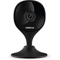 Câmera interna Wi-Fi Full HD IMX C Preta Intelbras com microfone e autofalante