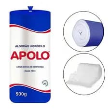 Algodão Hidrófilo Apolo Rolo 500g Profissional Atacado