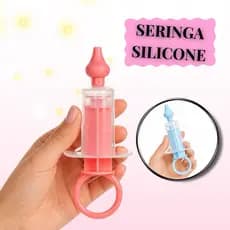 Aspirador Seringa SIlicone Nasal Para Bebê e Pet Higiene Remedio Multiuso Reutlizavel Infantil