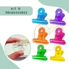 Kit C/12 Prendedores Fecha Embalagem Clip Acrílico de Alimentos