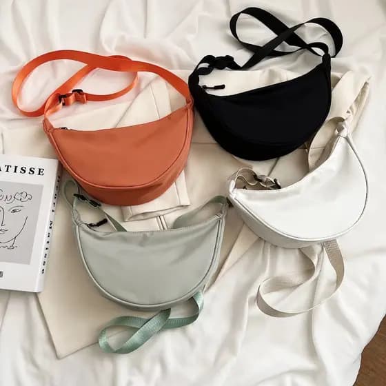 Bolsa Transversal Nylon Feminina Leve E Pequena Bolsa De Ombro
