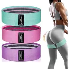 kit 3 Faixas Elástica de Resistência para Treino Academia Super Bands Academia Extensor