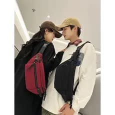 Bolsa casual de ombro estilo trend unissex bolsa cruzada bolsa de peito