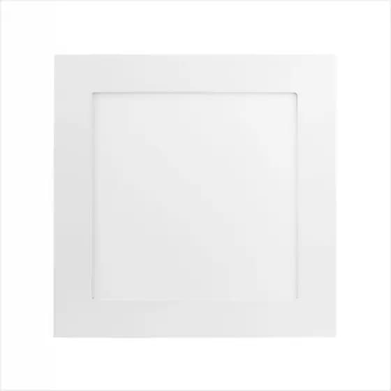 Luminária Plafon Quadrada Branco P/ Embutir 12w 4000k Neutro