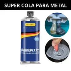 Cola Reparo Metal A+B Super Forte Solda Fria Epóxi Industrial Alta Resistência ao Calor