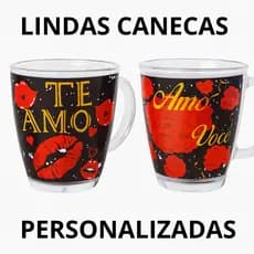 Caneca Romântica de Vidro Amo Você Presente para Namorado Namorada Casal
