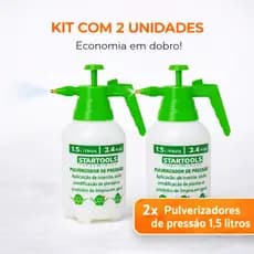 Kit 1ou 2 Pulverizador de Pressão 1,5L Borrifador Manual para Jardim Plantas e Limpeza