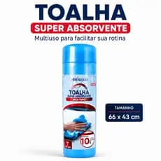 Toalha Multiuso Super Absorvente Seca Tudo 66x43cm Limpeza Casa Carro