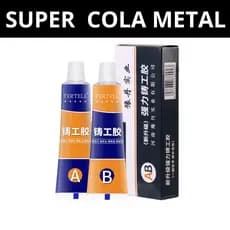 Cola Metal AB Super Forte Adesivo Epóxi Alta Resistência para Ferro Aço Alumínio e Reparos