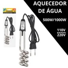 Aquecedor de Água Elétrico Portátil Ebulidor de Imersão Compacto para Uso Doméstico