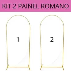 KIT 2 Painel Arco Romano de Ferro 2x1m | Arco Desmontável para Decoração de Festas | Alta Qualidade