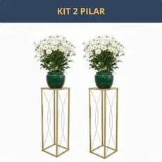 Kit 2 Pilares Decorativos em Ferro para Festas, Igrejas e Eventos – Suporte para Arranjos e Vasos
