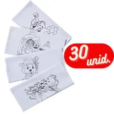 Kit 30 Pano De Prato Riscado Desenhado Para Pintura e Artesanato