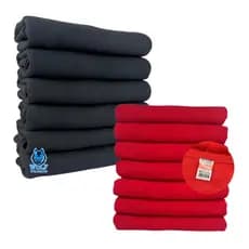 Pano De Prato Pé De Galinha Preto ou Vermelho com Bainha Kit 10 Unidades