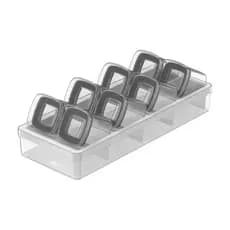 Organizador De Temperos Clear 9 Peças Potes Herméticos OU