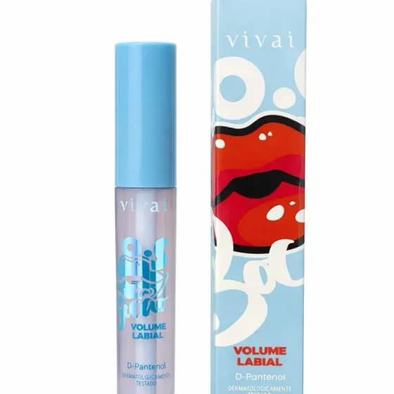 Gloss Aumentador Labial Vivai 4ml com D-Pantenol | Lip Plumper Hidratante, Efeito Volume e Brilho Intenso