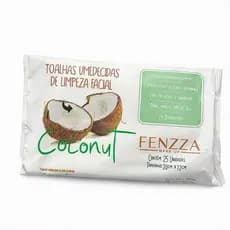 Lenços de Limpeza Facial com Extrato de Coco e Vitamina E – Remove Maquiagem e Hidrata – 25 Unidades