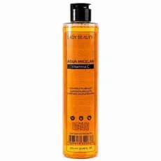 Lady Beauty Água Micelar Vitamina C 310ml Limpeza Profunda e Controle da Oleosidade para Todos os Tipos de Pele
