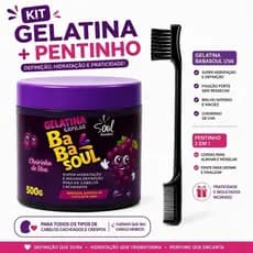 Kit Gelatina + Pentinho para Baby Hair