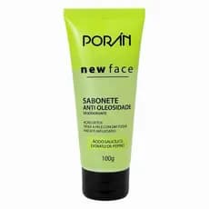 Porán Sabonete Facial Anti Oleosidade New Face 100g com Ácido Salicílico e Extrato de Pêpino para Pele Macia e Aveludada