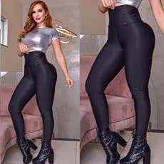 Calça legging zero transparência cós alto modeladora academia empina o bumbum afina cintura fitness crossfit