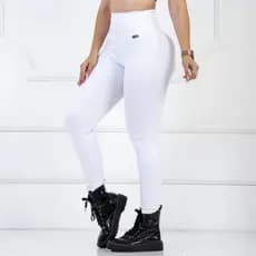Calça branca Modeladora Feminina Legging Empina Bumbum Várias Cores Academia dia a dia