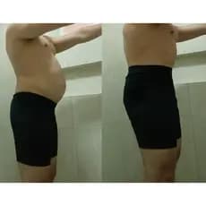 Bermuda Masculina Cinta modeladora de compressão forte de alta performance cós alto