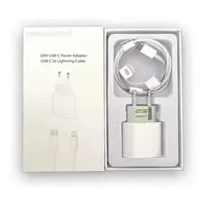 Kit Carregador 20W USB-C Lightning para iPhone com Cabo Tipo C para Iphone 13 pro max 12 12 Pro max Iphone 11 pro 11 pro